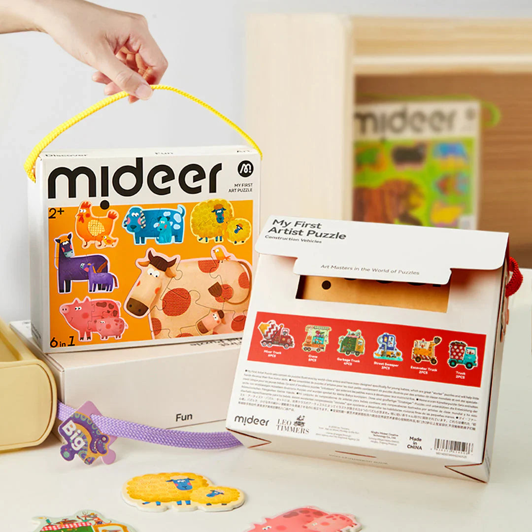 Mi primer rompecabezas 6 en 1 de Mideer: Animales de la granja