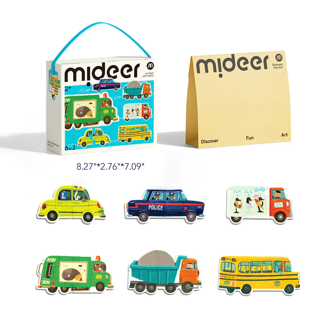 Mi primer rompecabezas 6 en 1 de Mideer – Transporte