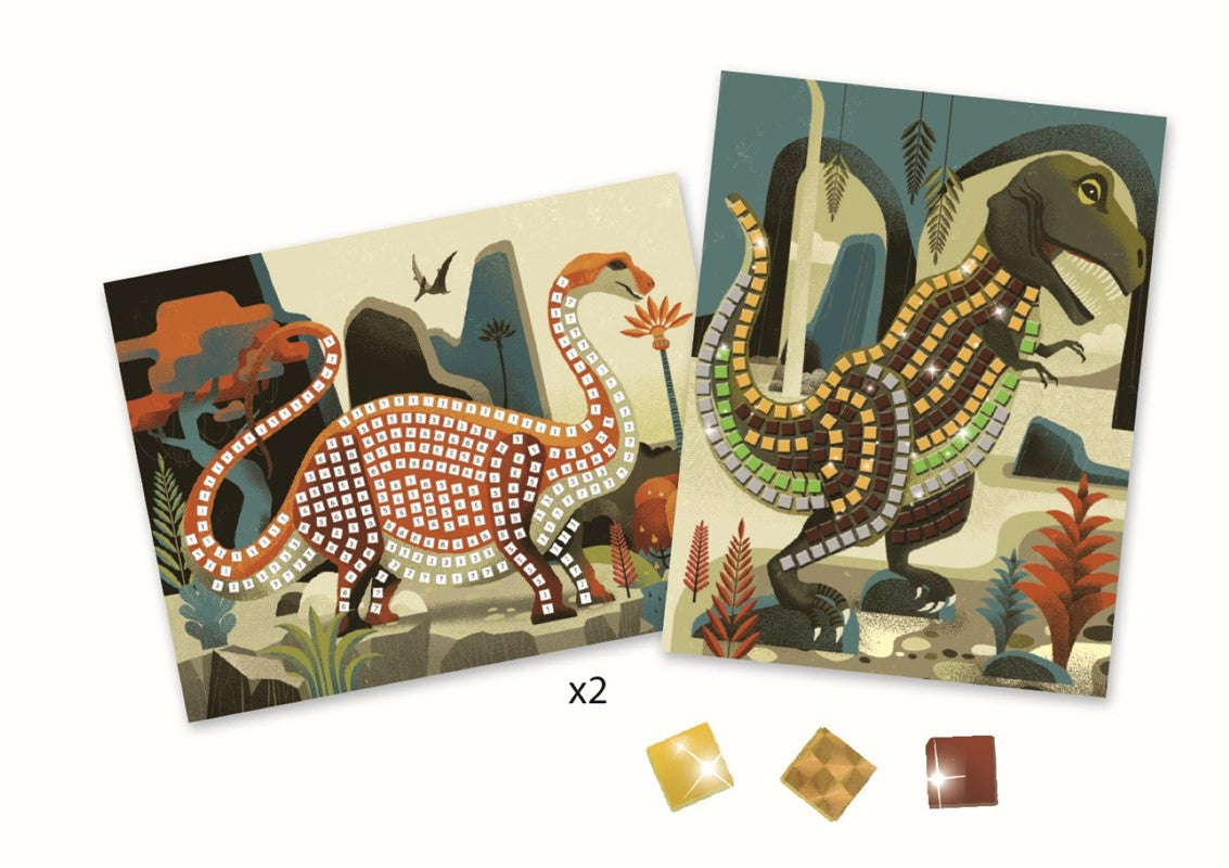 Mosaico por pegatinas: dinosaurios