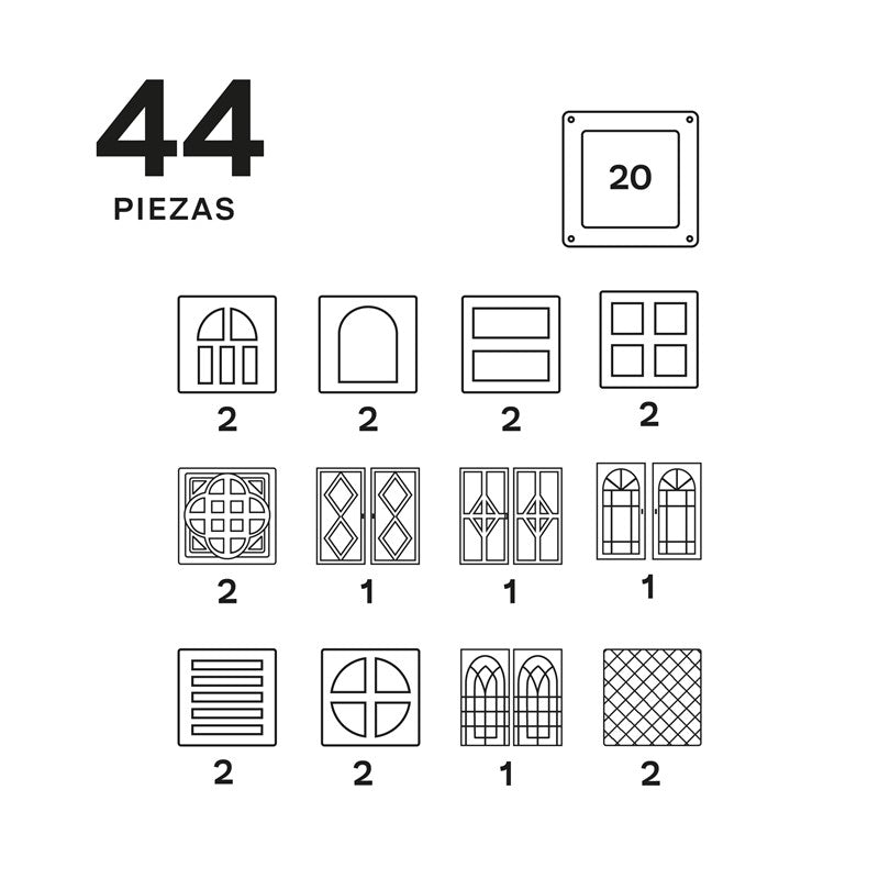Imanix Cool Windows 40 pzas. (20 pzas. + 20 clicks)