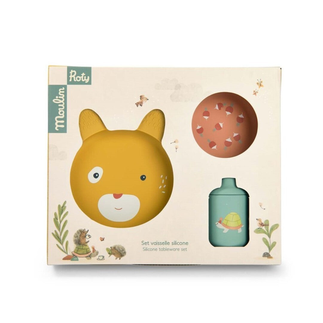 Set vajilla silicona Petits Lapins