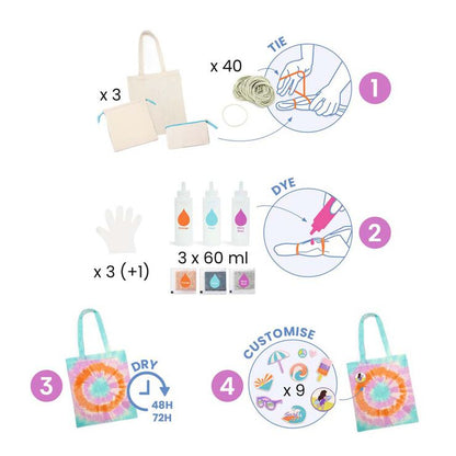 3 ACCESORIOS TIE-DYE