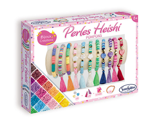 Perles Heishi Pompons