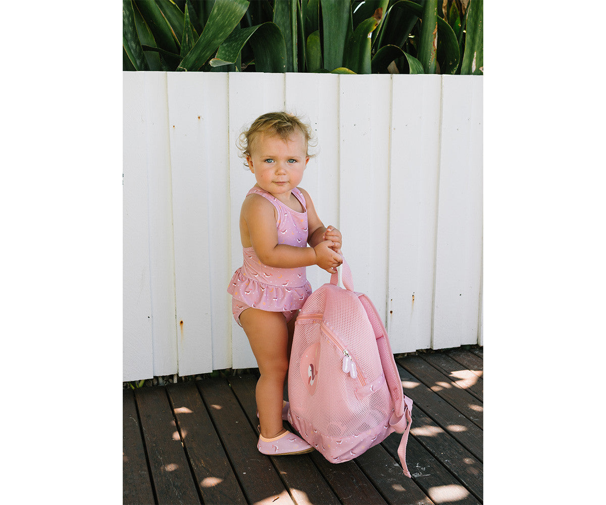 Mochila Infantil Antiarena Whale Pink