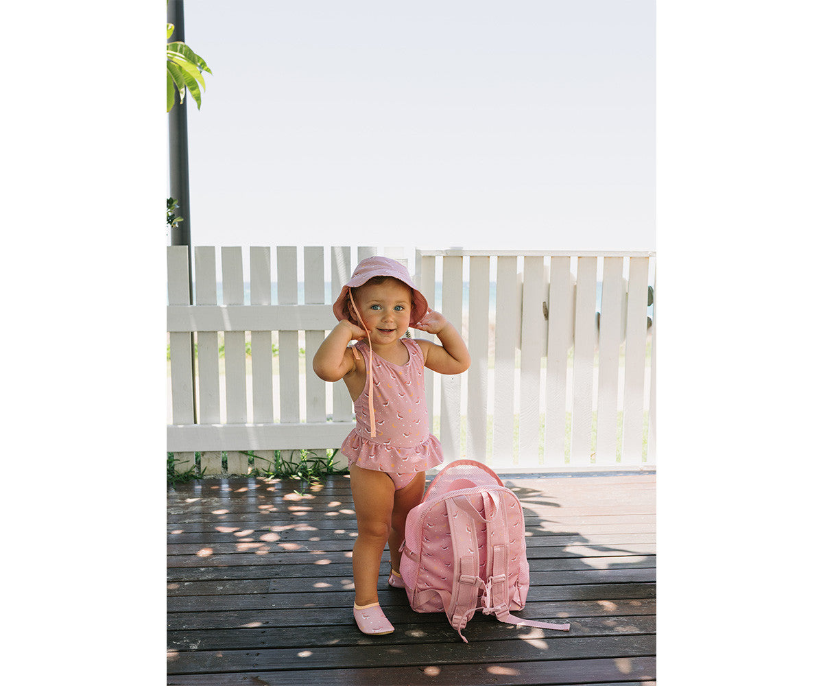 Mochila Infantil Antiarena Whale Pink