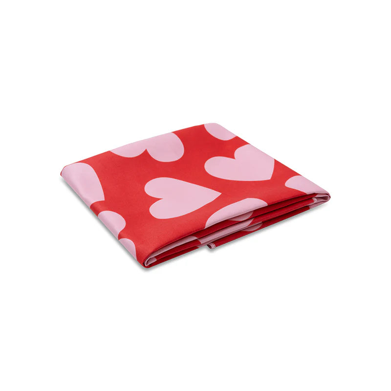 Toalla de Playa Microfibra - Hearts Red
