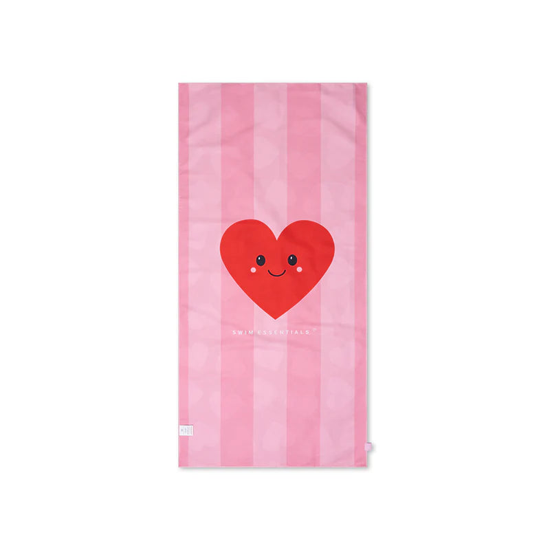 Toalla de Playa Microfibra - Hearts Red
