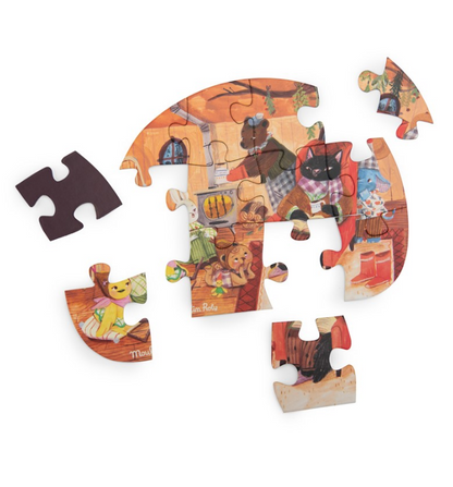 4 mini puzzles Comidas Minouchkas