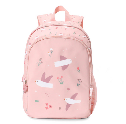 Mochila Mediana Blossom Birds + Llavero