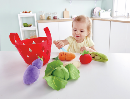 Cesta de Verduras de Tela