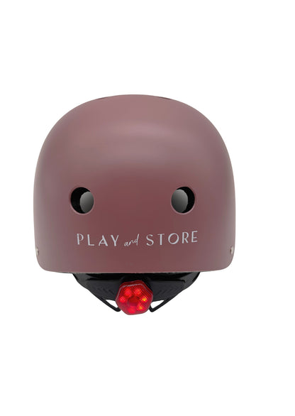 CASCO CON LUZ PLAY AND STORE - CHERRY