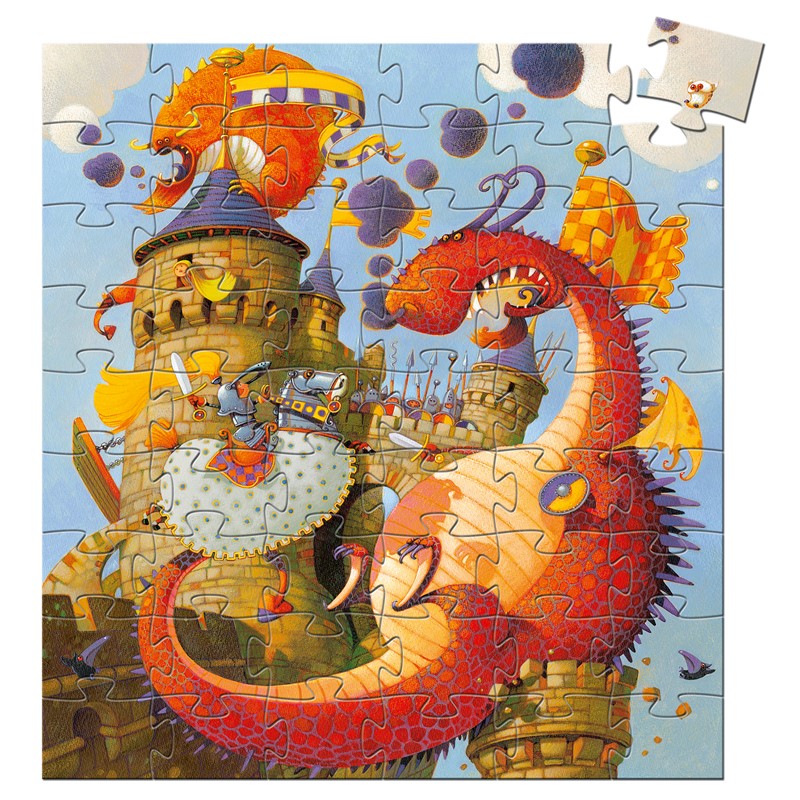 Puzzle Silueta Vaillant y el dragón