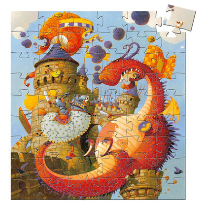 Puzzle Silueta Vaillant y el dragón