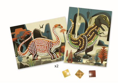 Mosaico por pegatinas: dinosaurios