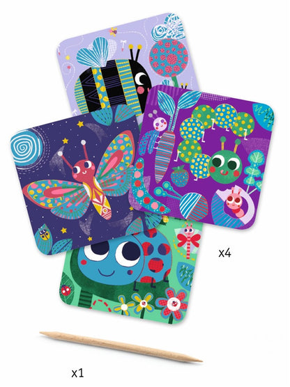 Tarjetas para rascar: bichos