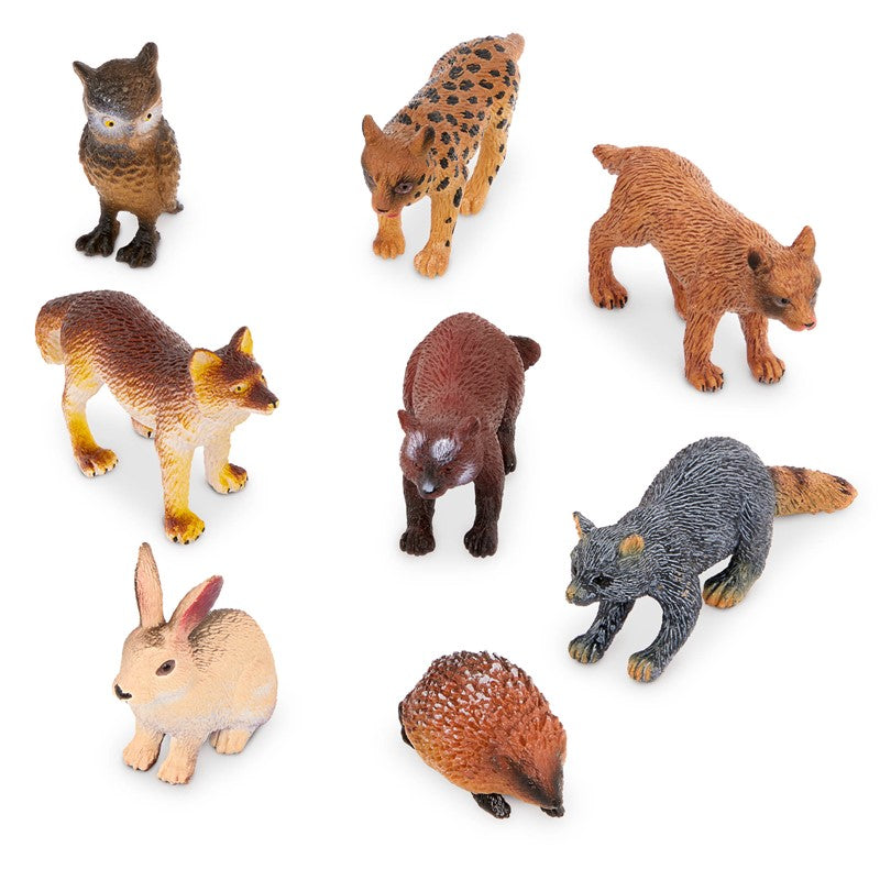 Tubo de 8 animales del bosque 4-9 cm