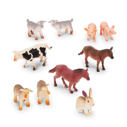 Tubo de 10 animales de la granja 4-8 cm