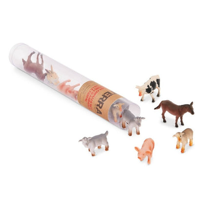 Tubo de 10 animales de la granja 4-8 cm
