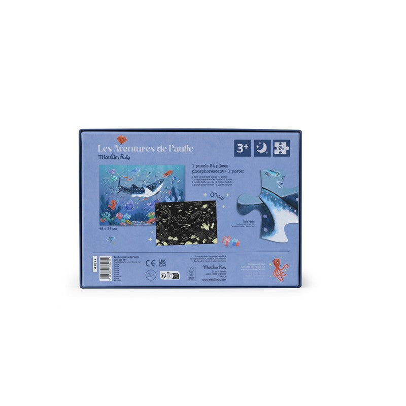 Puzzle fosforescente Bajo el mar Paulie (24 piezas)