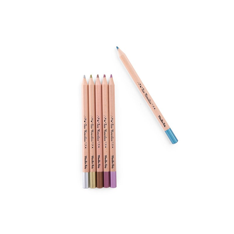 6 lápices colores metalizados Rosalies