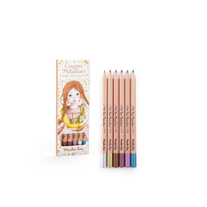 6 lápices colores metalizados Rosalies