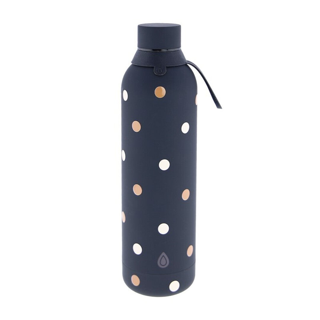 BOTELLA ACERO INOXIDABLE 710ML - BLACK SMALL DOTS