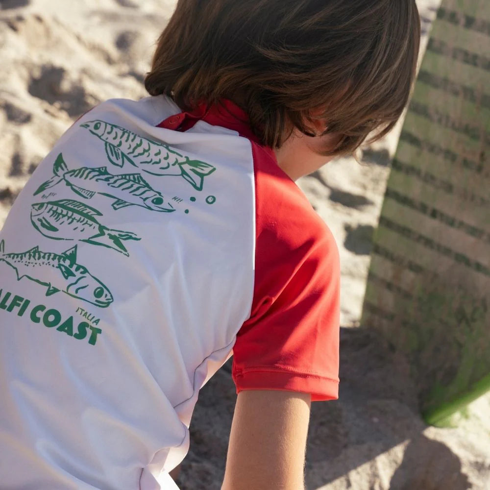Camiseta Protección Solar - Catch a wave Red