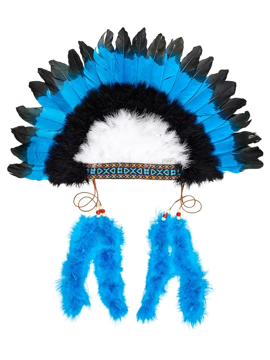Penacho Indio Macahee, azul