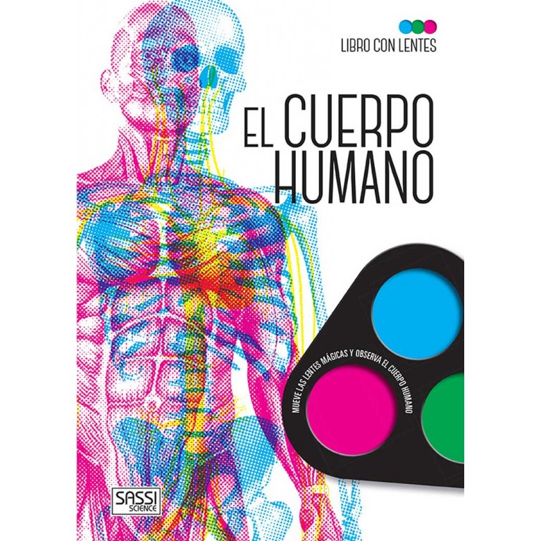 Libros con lentes. El cuerpo humano