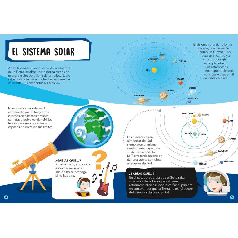 Viaja, conoce, explora - Cuadrado. El espacio. El sistema solar